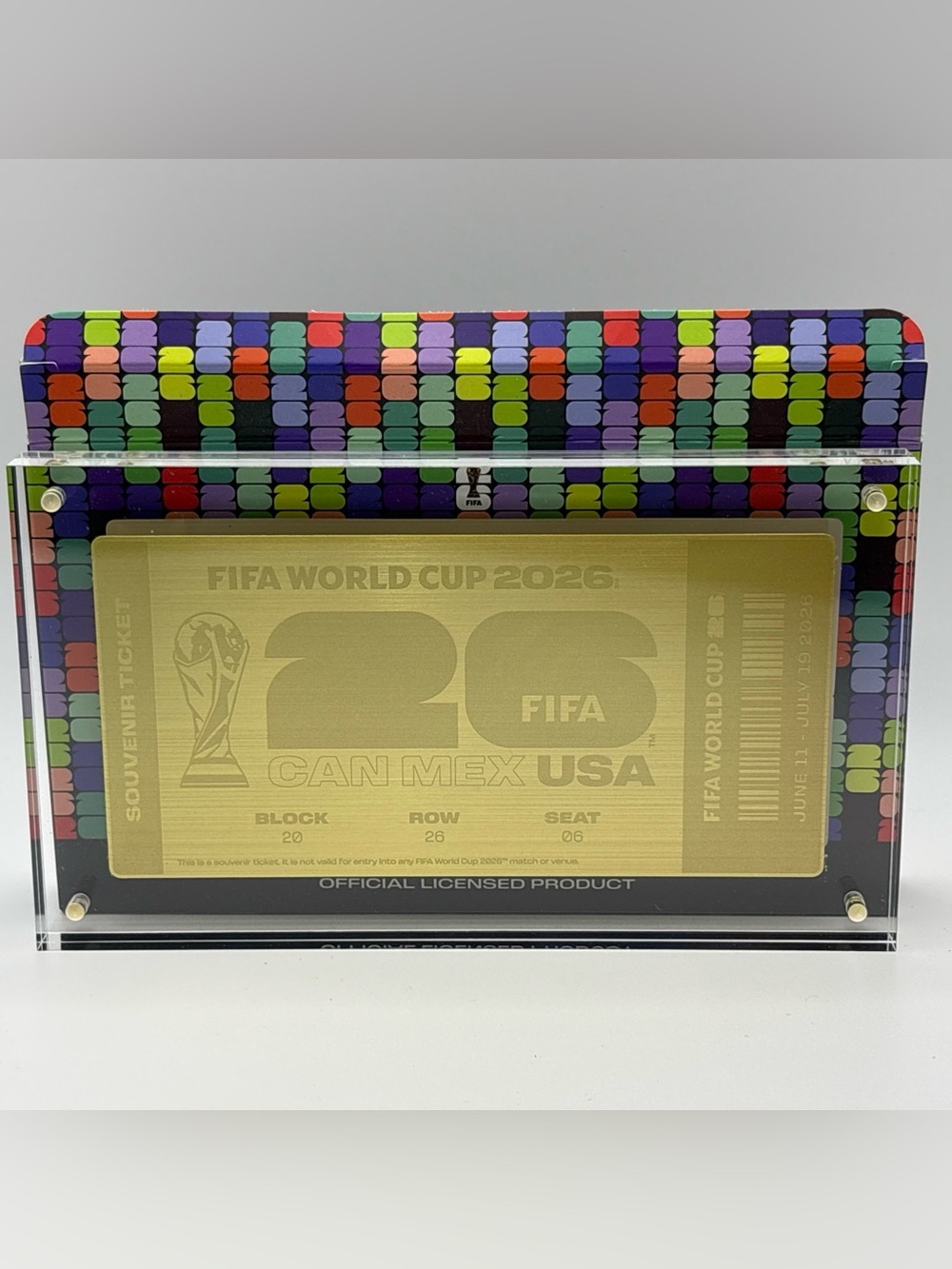 FIFA World Cup 26 Souvenir Acrylic Ticket